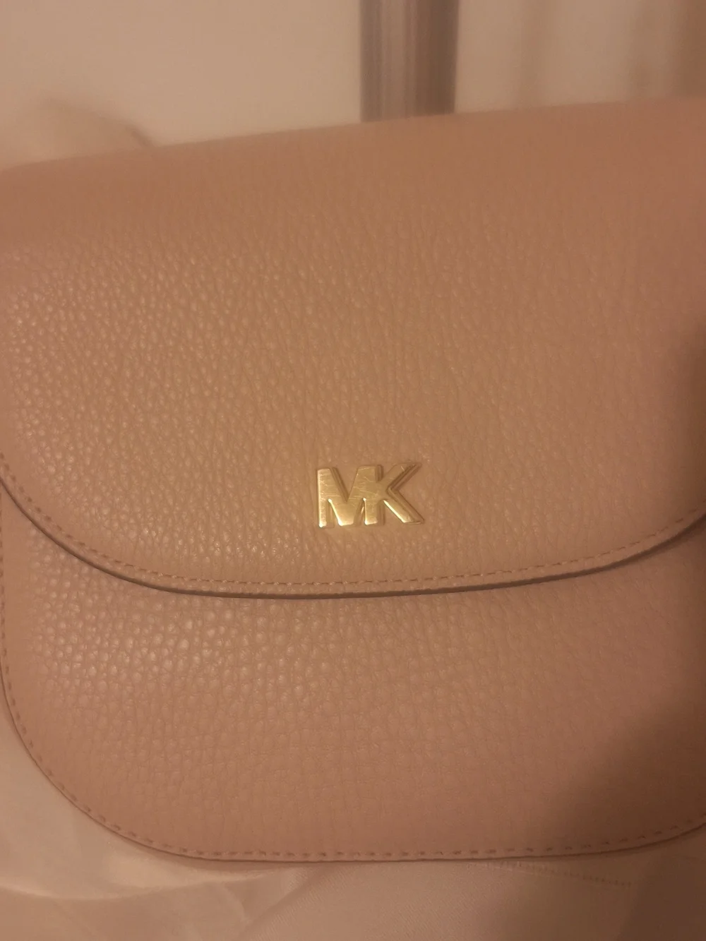 Michael Kors Pebbled Leather Crossbody Bag in Blush (7x7 By 2)